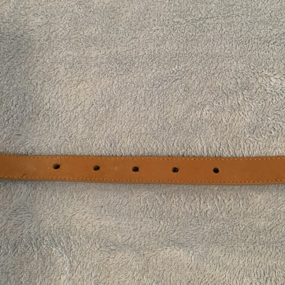 Elegant vintage Brighton Tan Leather Belt with Silver Buckle